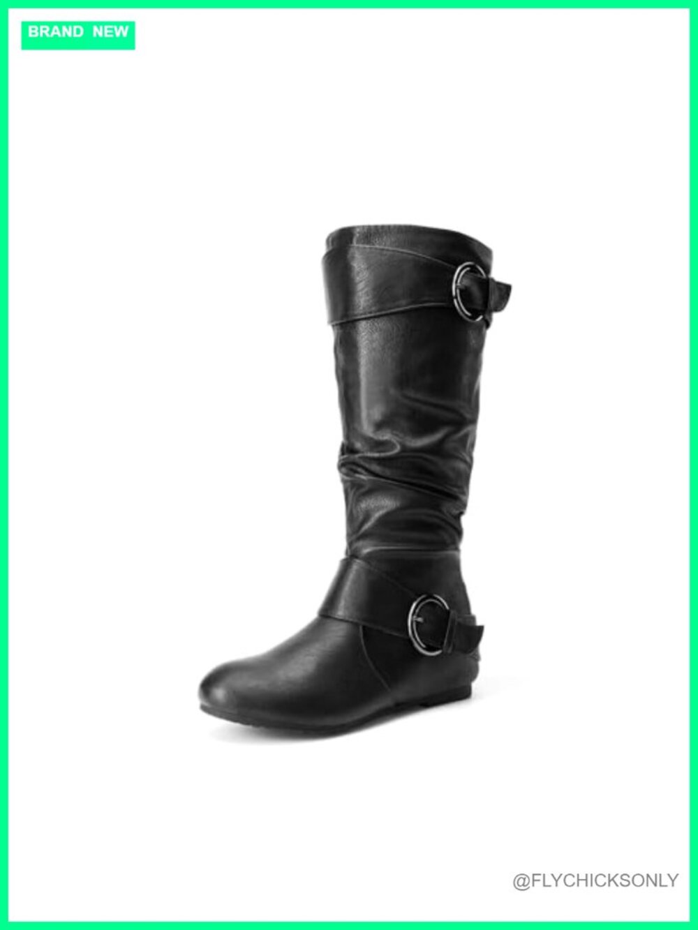 Wide Calf Knee High Wedge Boots Faux Leather Faux Fur Lined Comfort